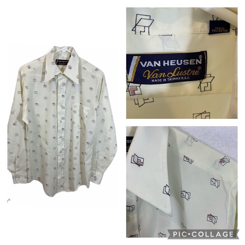Men’s Vintage 70’s Van Heusen Van Lustre Button Up‎